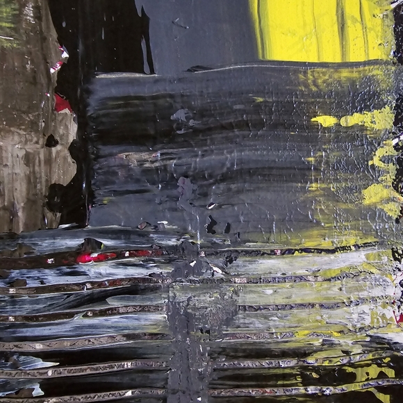 HANDCRAFTED Abstract Painting HANDPAINTED Wall Art Decor HANDMADE Artwork 15x30 - Picture 13 of 17